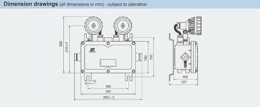 Đèn báo hiệu và đèn cảnh báo BAJ52-20-CAUTION-SPOTLIGHT-FITTINGS Ex d IIB T Warom — hình 2