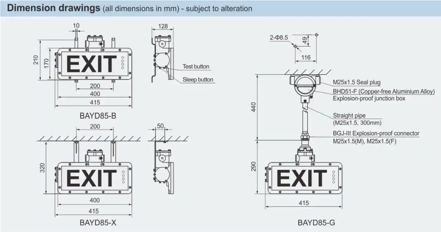 Đèn báo hiệu và đèn cảnh báo BAYD85 Warom — hình 2