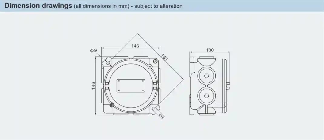 Hộp nối BHD91 Ex db IIC T6 Gb Warom — hình 3