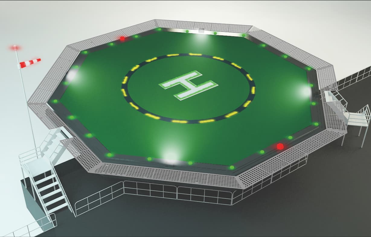 Đèn sàn đỗ trực thăng HELICOPTER-LANDING-PLATFORM-AID-SYSTEM