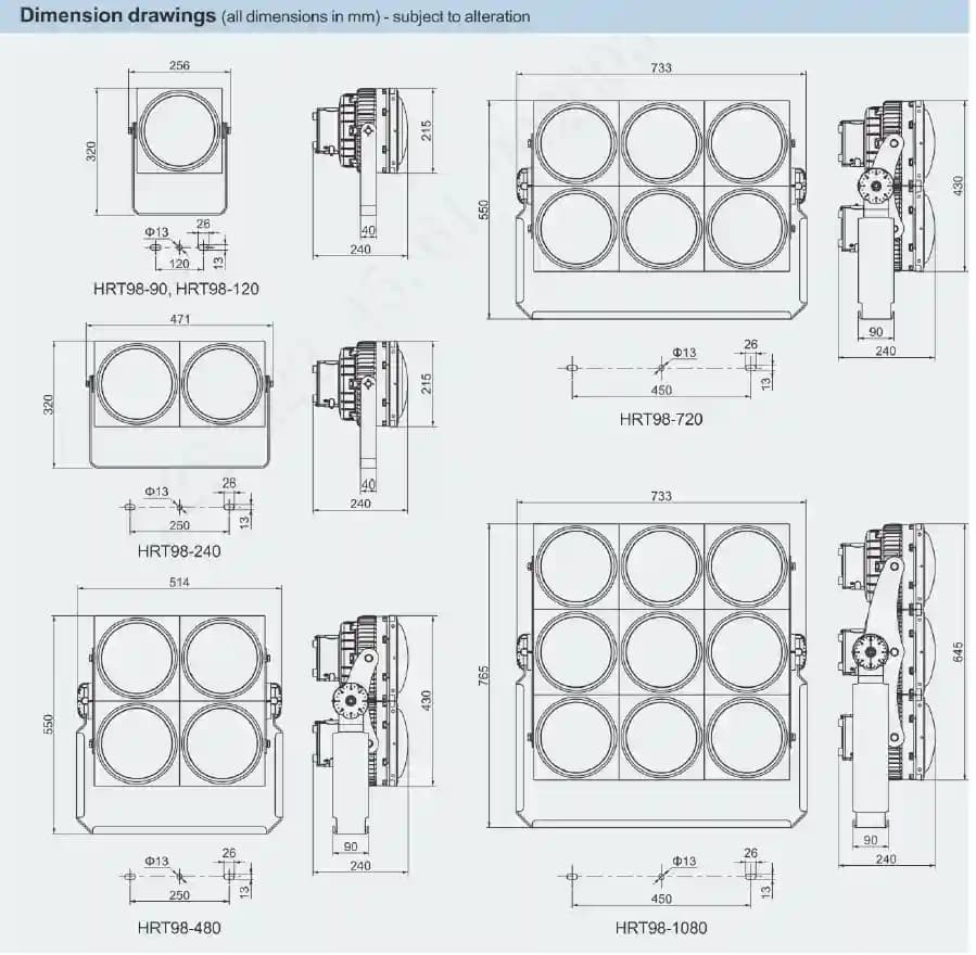 Đèn nhà xưởng treo cao và treo thấp HRT-98 Ex db IIC T5/T4 Gb Warom — hình 2